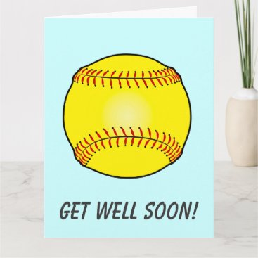 Get Well from Softball Team From Whole Gang Large Card