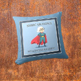 Bionic Knee Club Knee Replacement Surgery 70s Logo Throw Pillow