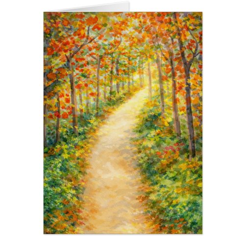 Get Well Greeting Card Autumn Fall Leaves
