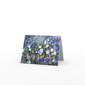 Get Well Greeting Card-Pansies Card