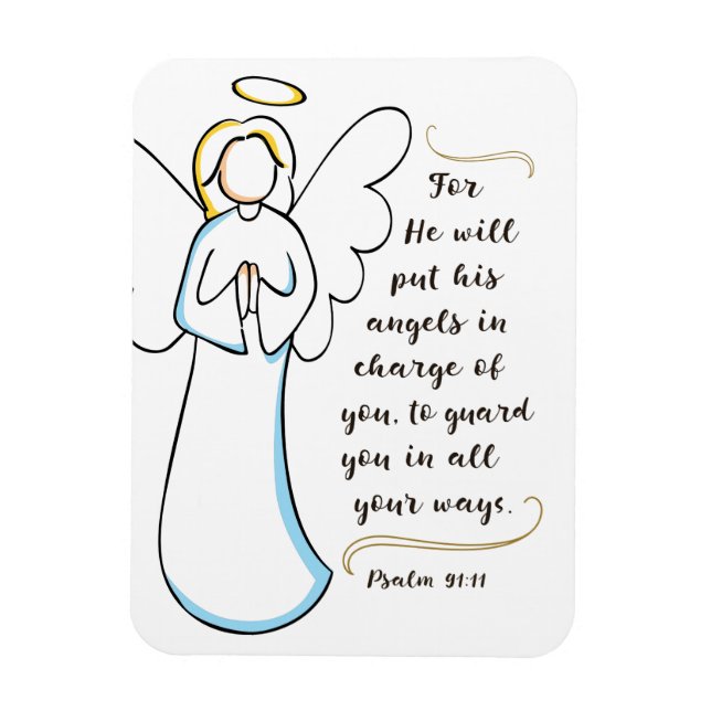 Get Well, He Will Put His Angels in Charge of You  Magnet (Vertical)