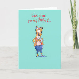 Get Well Heal Soon Cute Dog Card