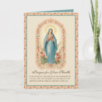 Get Well Health Religious Prayer Peach Floral