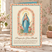 Get Well Health Religious Prayer Peach Floral
