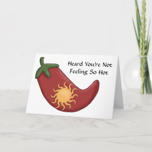 Get Well Hot Red Chili Pepper Card - Western
