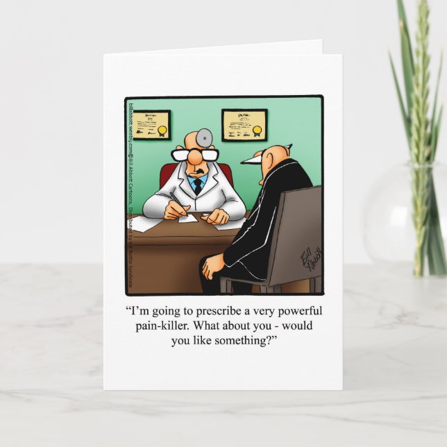 Get Well Humor Greeting Card (Front)