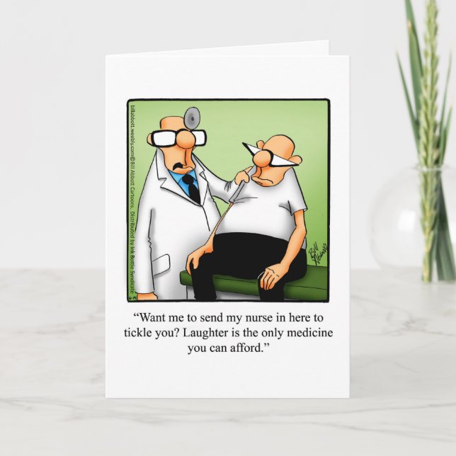 Get Well Humor Greeting Card (Front)