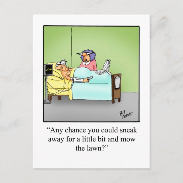 Get Well Humor Postcard "Spectickles" (Front)