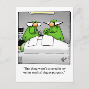 Get Well Humor Poster "Spectickles" Postcard