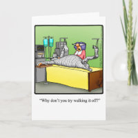 Get Well Humor "Walk It Off" Greeting Card