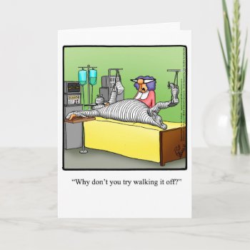 Get Well Humor "walk It Off" Greeting Card by Spectickles at Zazzle