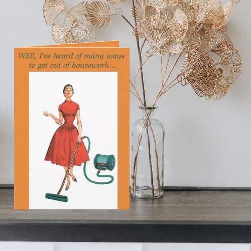 GET WELL Humour Hosework Card