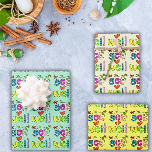 Get Well in Color Wrapping Paper Sheets