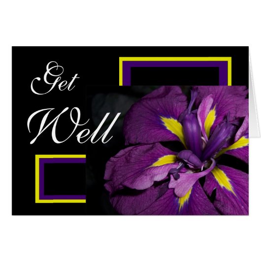 Get Well Iris Cards (Front Horizontal)