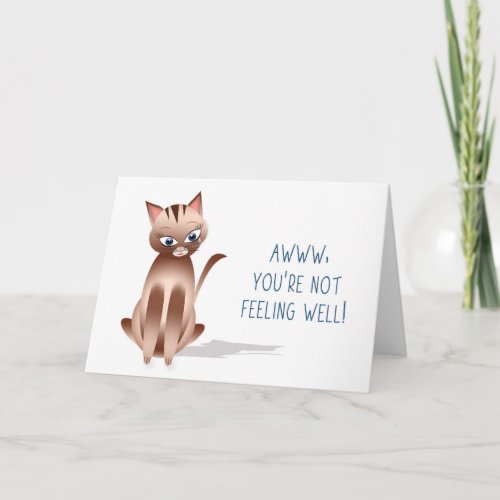 GET WELL _ Kitty Cat _ Card