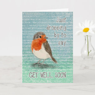 Get Well Little Bird Dropping By  Card