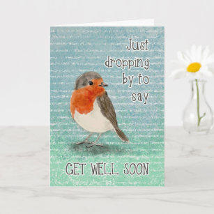 Get Well soon, Birds Nursing Cute Bear with Bandages Card