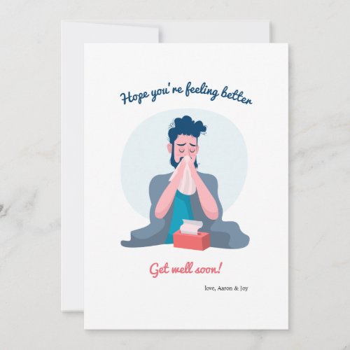 Get Well Male Greeting Card