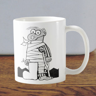 Get Well - Man in Bandages - Hospital Patient Coffee Mug