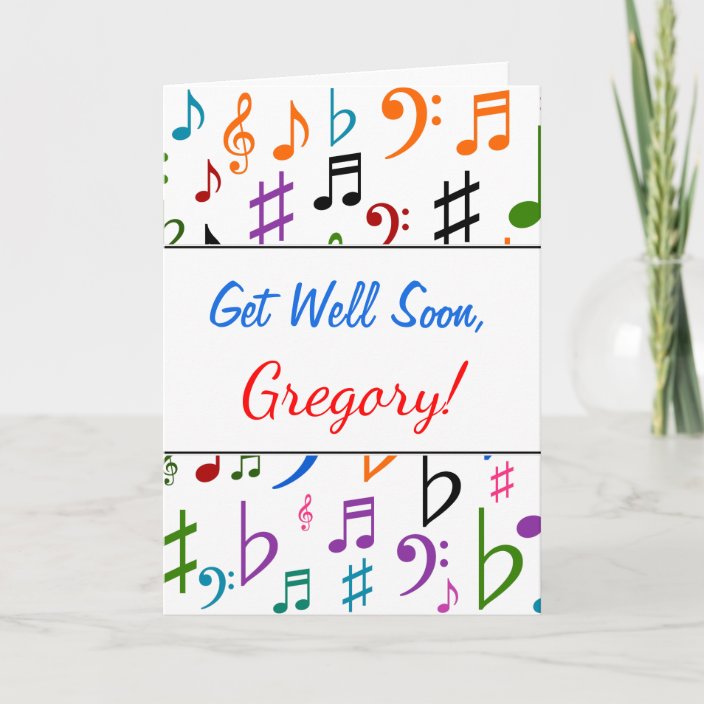 Get Well Many Colorful Music Notes And Symbols Zazzle Com