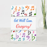 [ Thumbnail: Get Well + Many Colorful Music Notes and Symbols ]