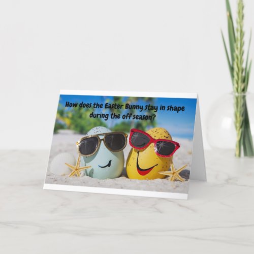 GET WELL MESSAGE FROM COMEDIC EGGS HOLIDAY CARD