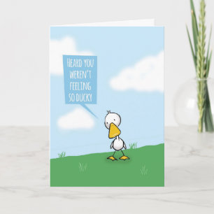 Get Well, Not Feeling So Ducky Card