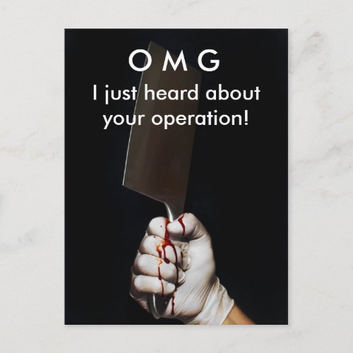 Get Well Operation postcard