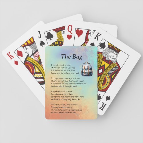 Get well Poem  Playing Cards