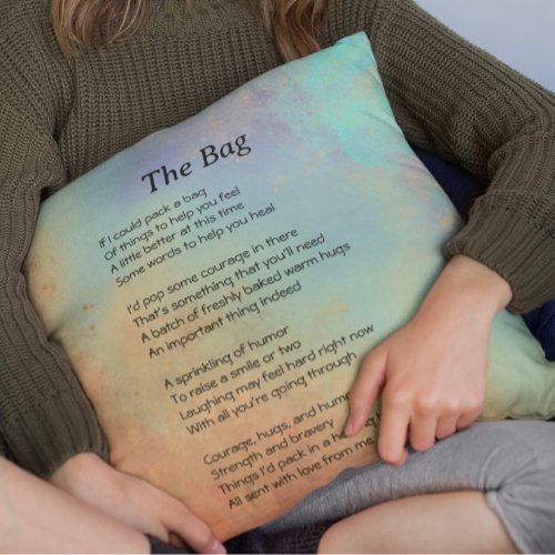 Get Well Poem Throw Pillow