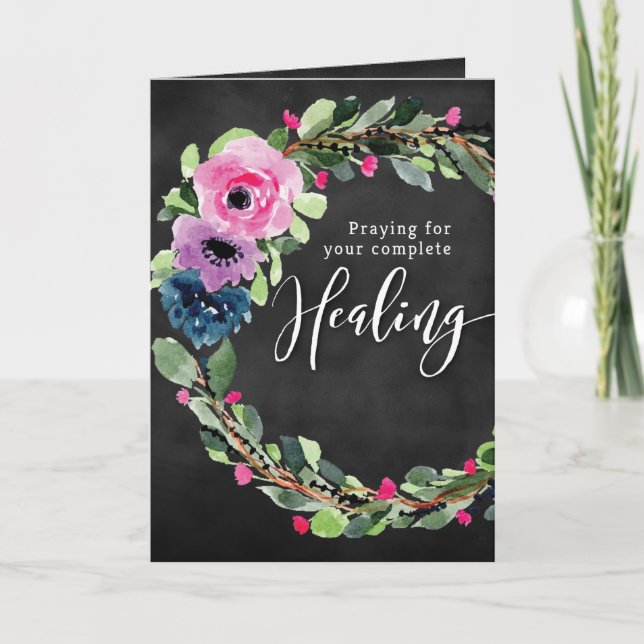 Get Well, Praying for your complete Healing Card (Front)
