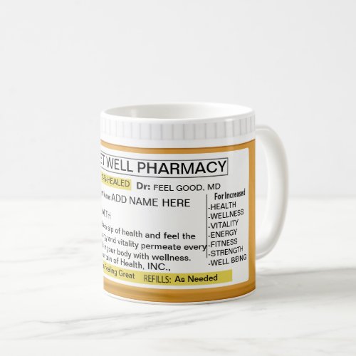 Get Well Prescription RX Coffee Mug