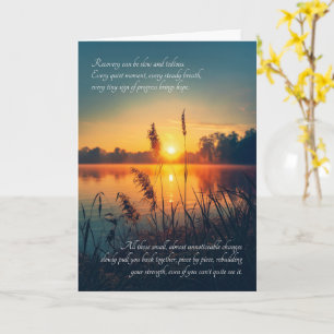 Get Well Sentimental Sunset Over the Lake Card