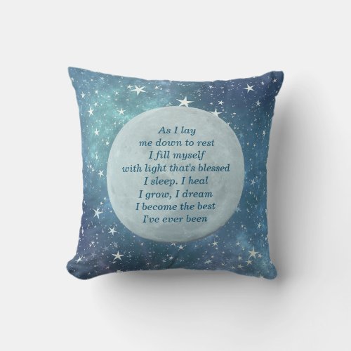 Get Well Sleep blessing design Throw Pillow