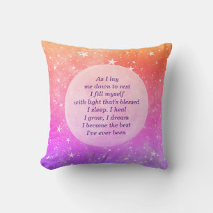 Get Well Sleep blessing design Throw Pillow