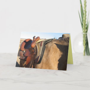Get Well Slipped Saddle Card - Western