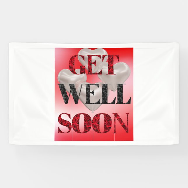 Get Well Soon 3x5 Vinyl Banner (Horizontal)