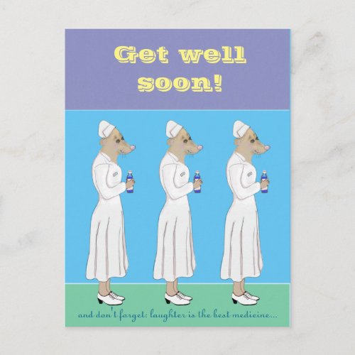 Get well soon _ and have a little laugh postcard