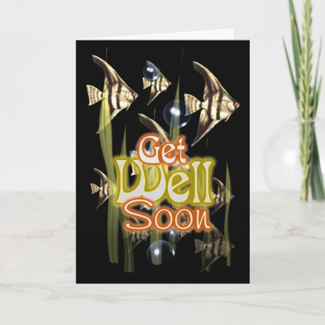 Get well soon Angelfish Card (Front)