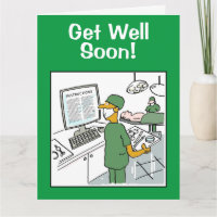 Get Well Soon - Asian Surgeon About to Operate Card