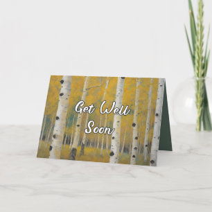 Get Well Soon Aspen Nature Lover Letterpress Thank You Card