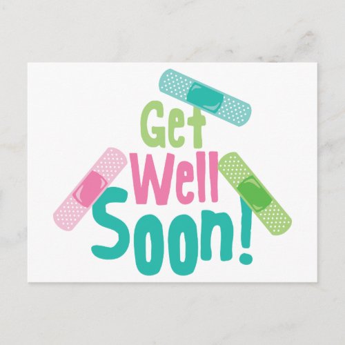 Get Well Soon Band_Aid Postcard
