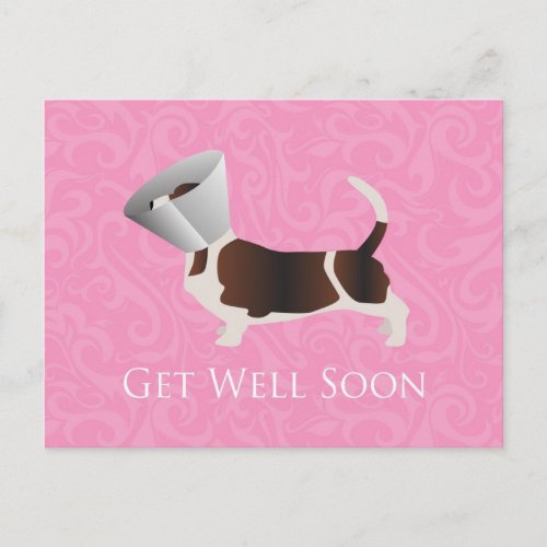Get Well Soon _ Basset Hound Female Postcard