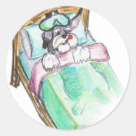 Get Well Soon : Bed Classic Round Sticker at Zazzle