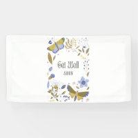 Get Well Soon Blues 1.6x3 Vinyl Banner