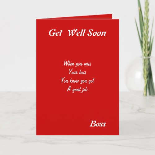 Get well soon boss greeting cards