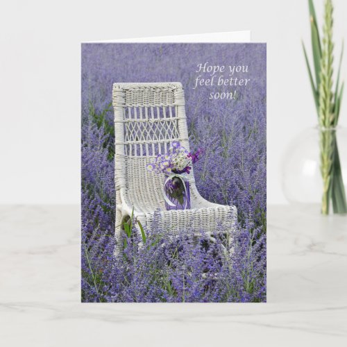 Get Well Soon Bouquet on Chair  Card