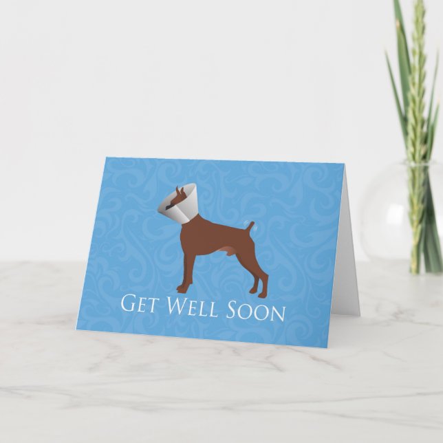 Get Well Soon - Boxer Male Card (Front)