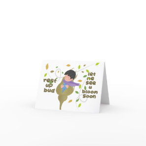 Get well soon boy card folded card