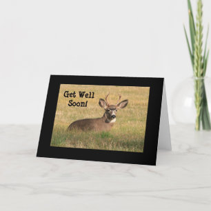 Get Well Soon Buck Card